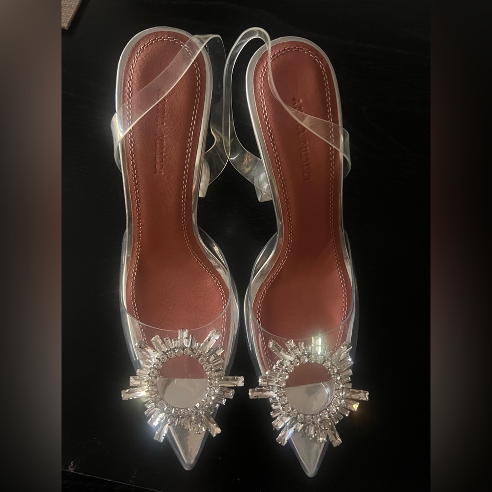 Elegant Clear Women's Shoes with Crystal Embellishments - AM